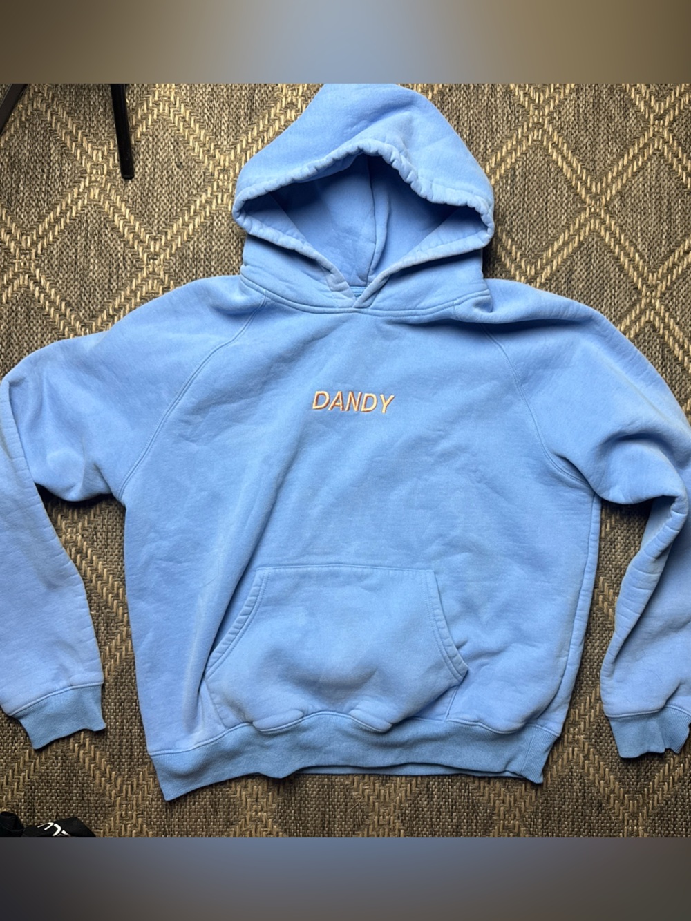 Dandy Worldwide Hoodie M Lets Watch The Sunset Blue Embroidered Oversized Lux